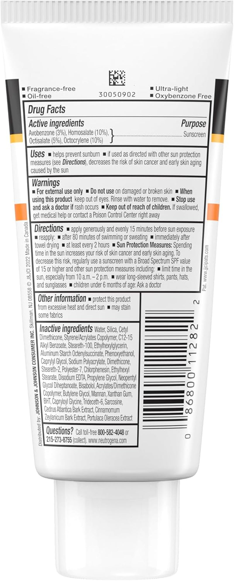 Clear Face Sunscreen Lotion for Acne-Prone Skin, Broad Spectrum SPF 50 Facial Sunscreen for Oily Skin, Oil-, Fragrance- & Oxybenzone-Free Water Resistant Sunscreen