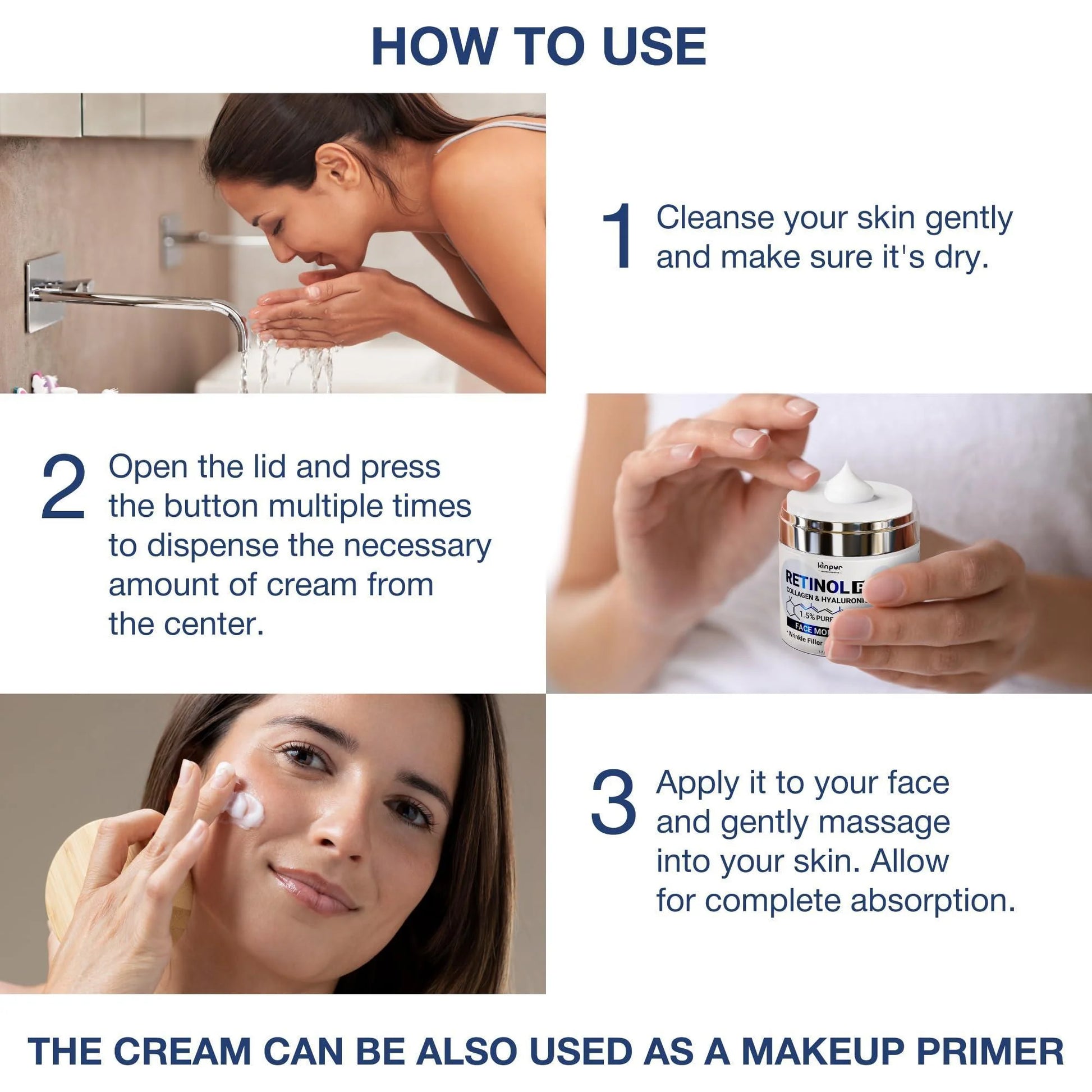 Retinol Pro Collagen Face Cream with Hyaluronic Acid Hydrating Firming Cream