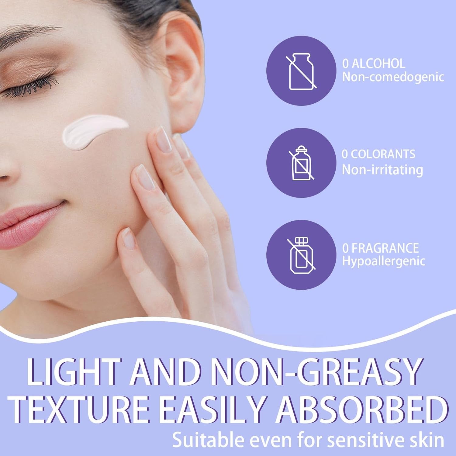 The Dewy Moisturizer Cream Anti-Aging Face Moisturizer Dewy Skin Cream for Women with Purple Rice & Hyaluronic Acid for Radiant, Hydrated Skin