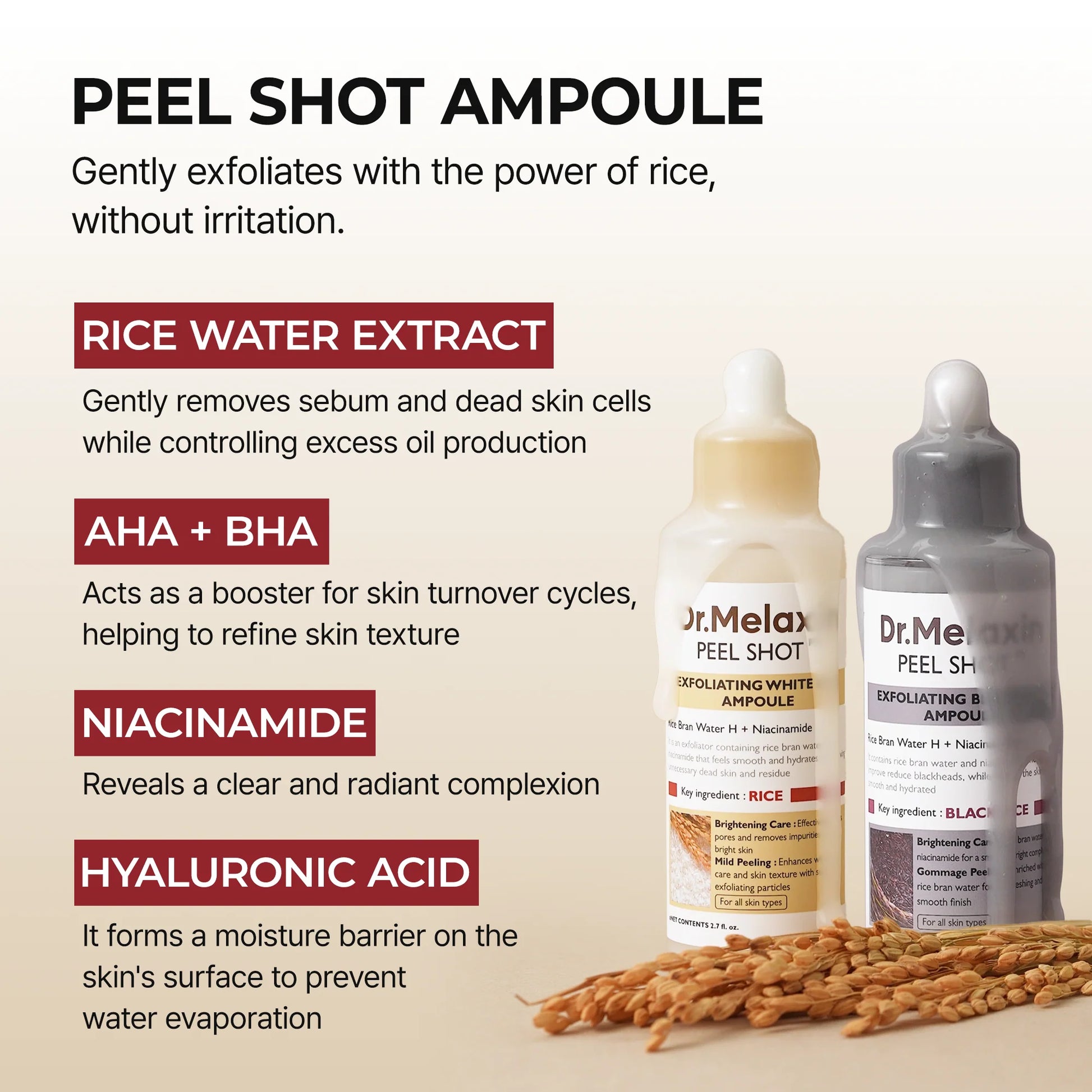 Dr.Melaxin Peel Shot Glow Rice Line