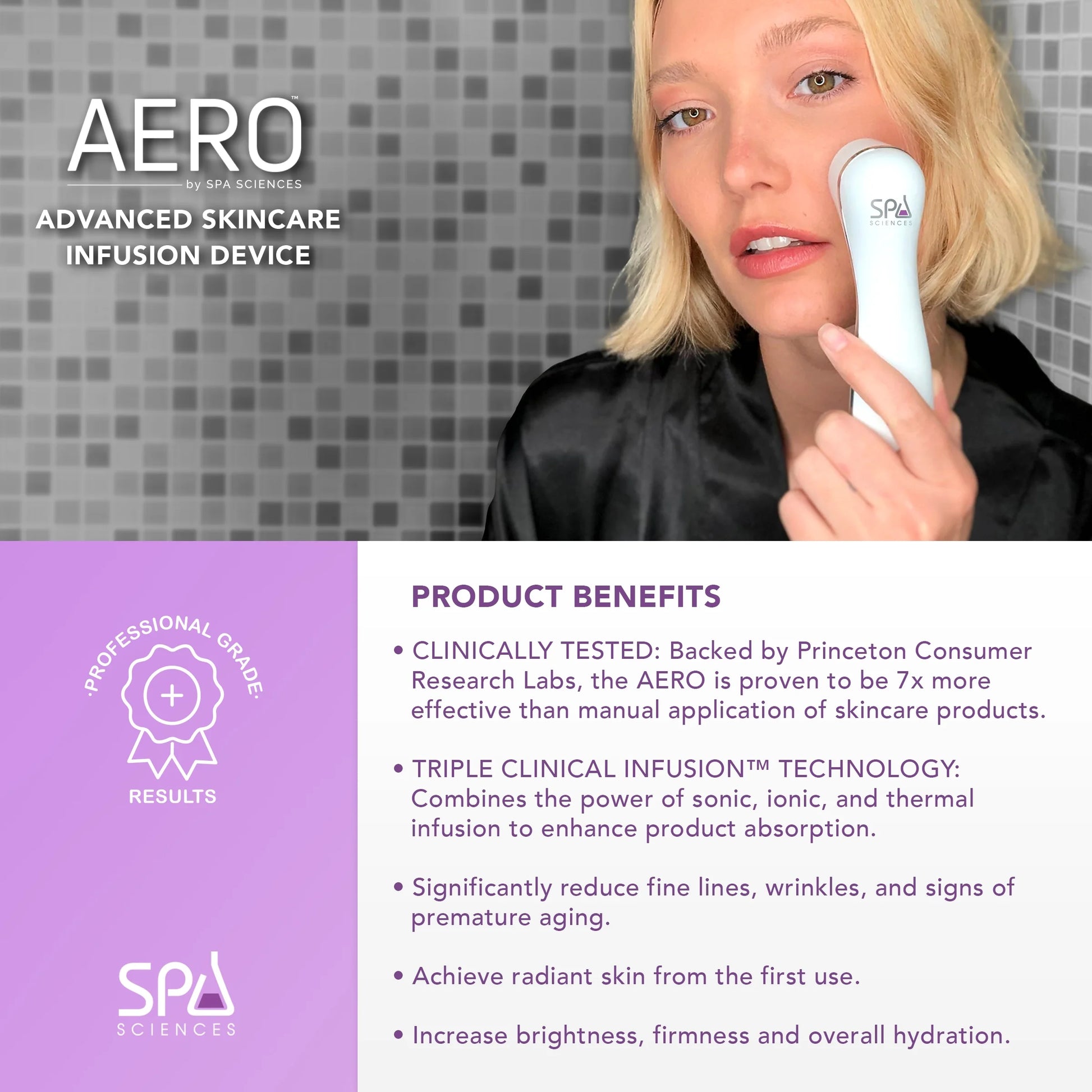 AERO, 3-In-1 Skincare Infusion Device for Anti-Aging and Maximum Skincare Absorption