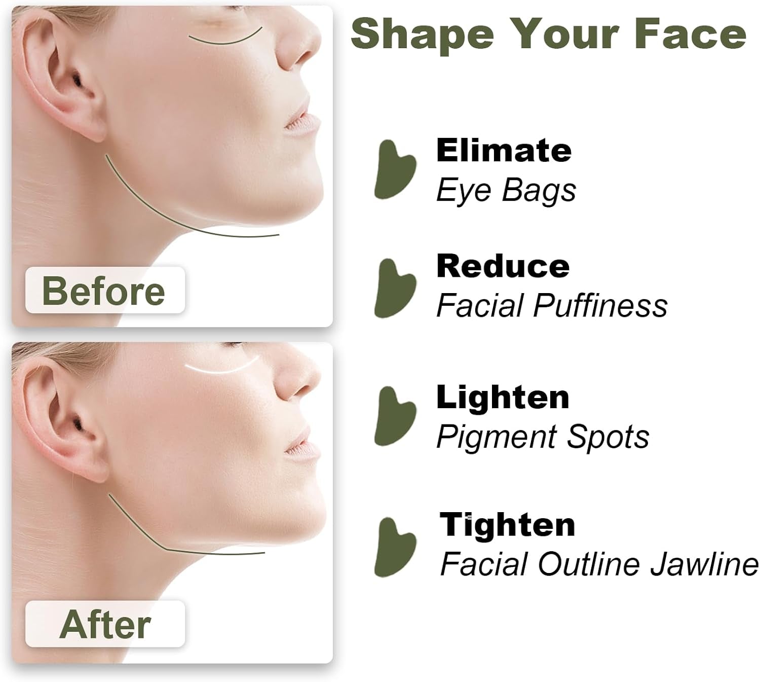 Gua Sha Facial Tools for Skin Care Massage Tools for Self Care