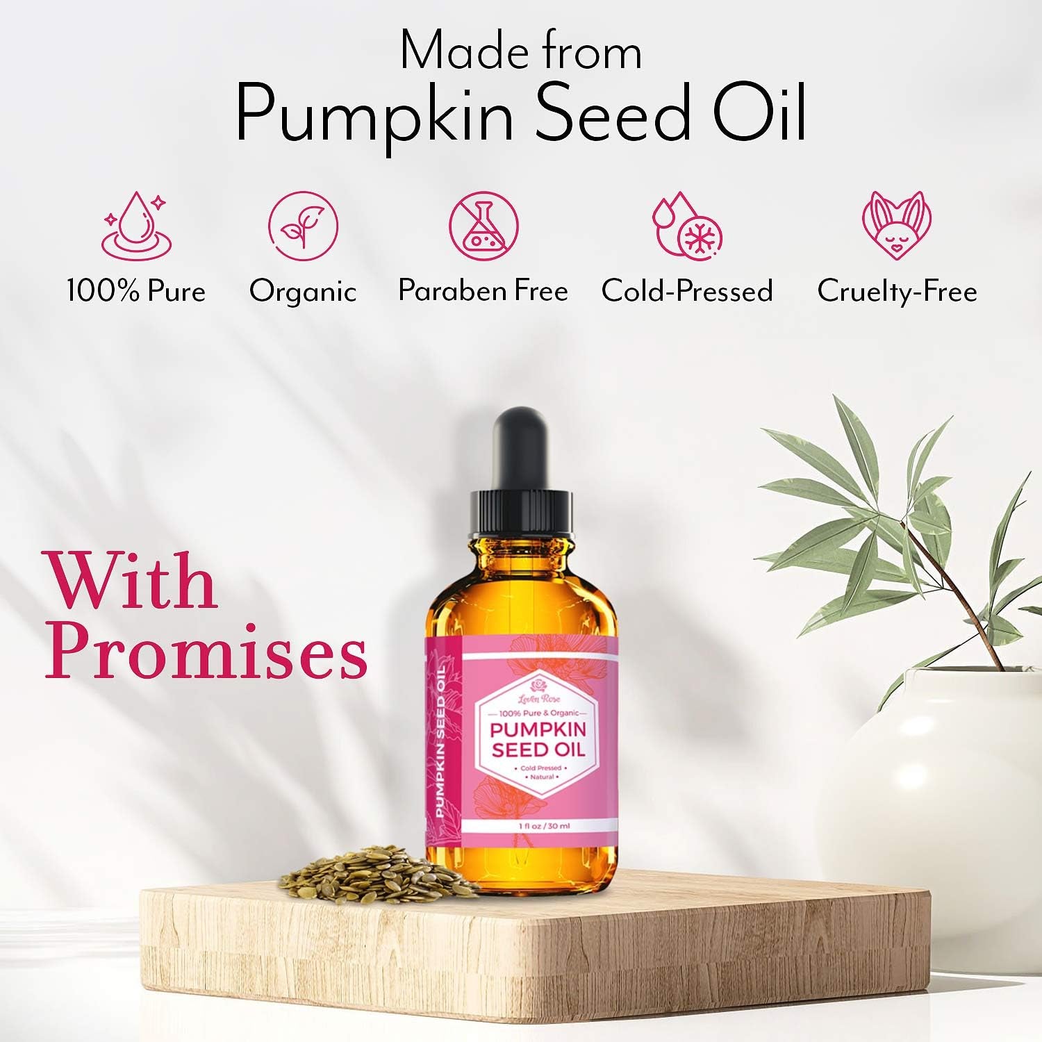 Pumpkin Seed Oil for Hair Growth 100% Pure Pumpkin Seeds Oil for Skin and Nails - Natural Pumpkin Seed Extract for Moisturizing Scalp, Dry and Rough Skin