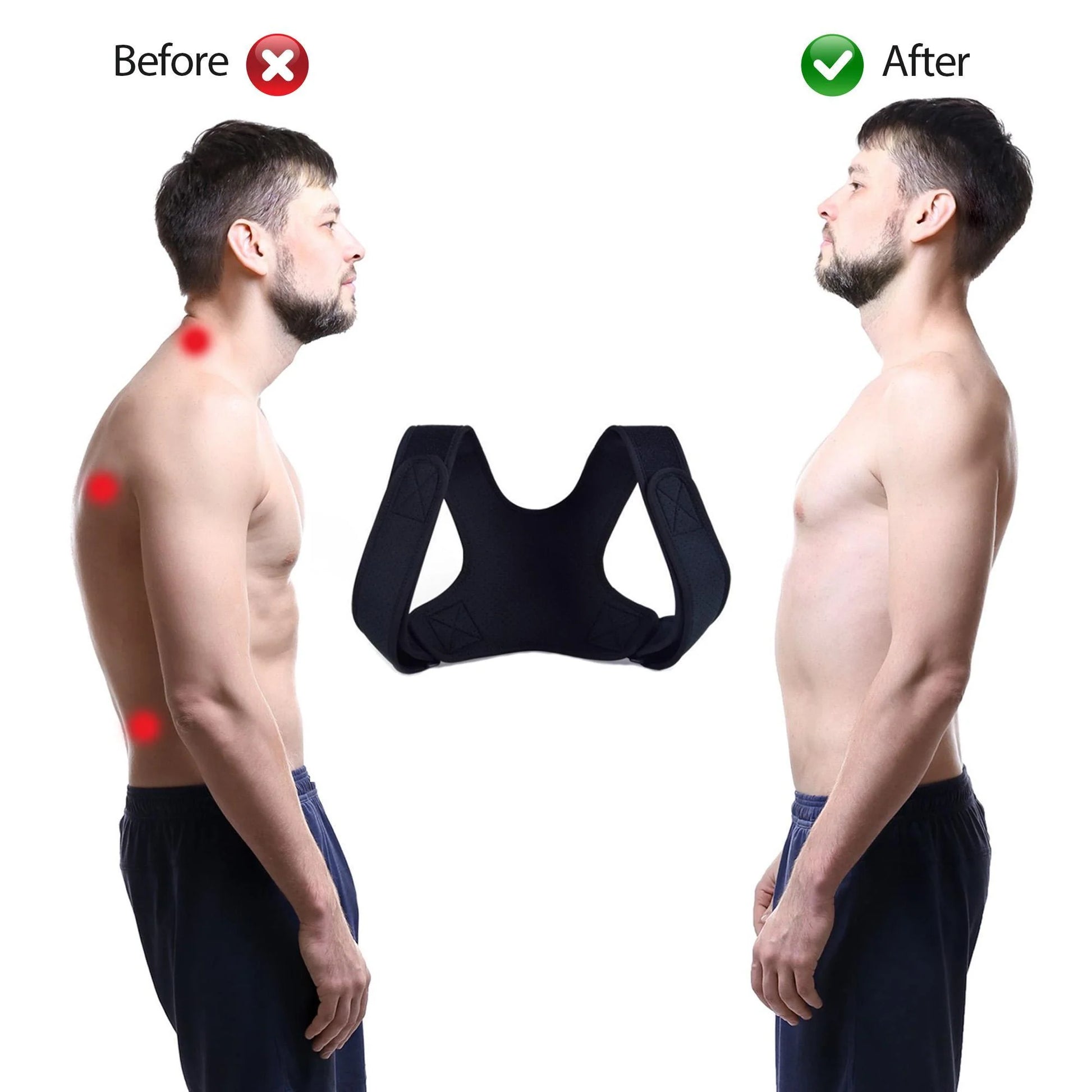 Posture Corrector Men & Women Upper Back Pain Brace Clavicle Support Straightener
