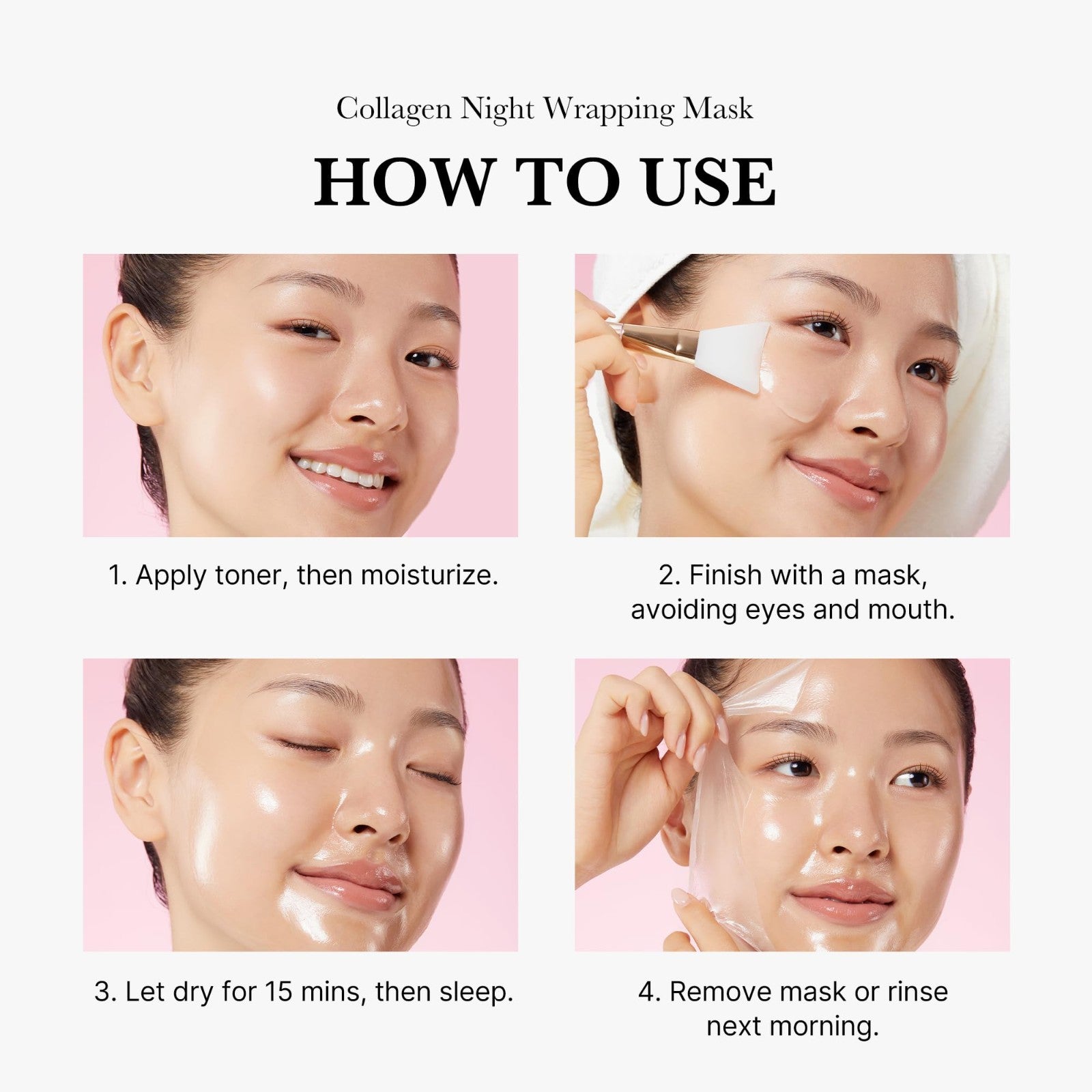 Medicube Collagen Overnight Wrapping Peel off Facial Mask Pack - Elasticity & Hydration care