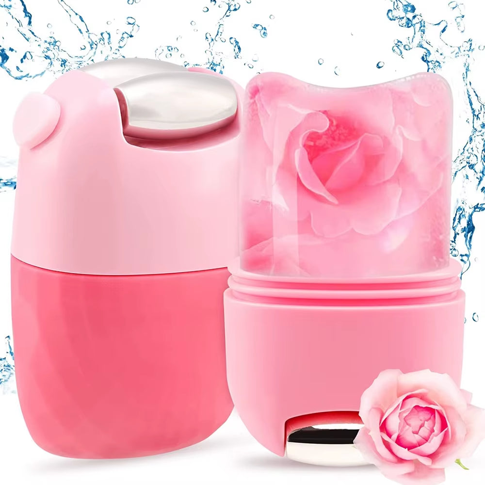 2 in 1 Ice Facial Roller Puffiness Relief Massage Skin Care Beauty Treatment Tool