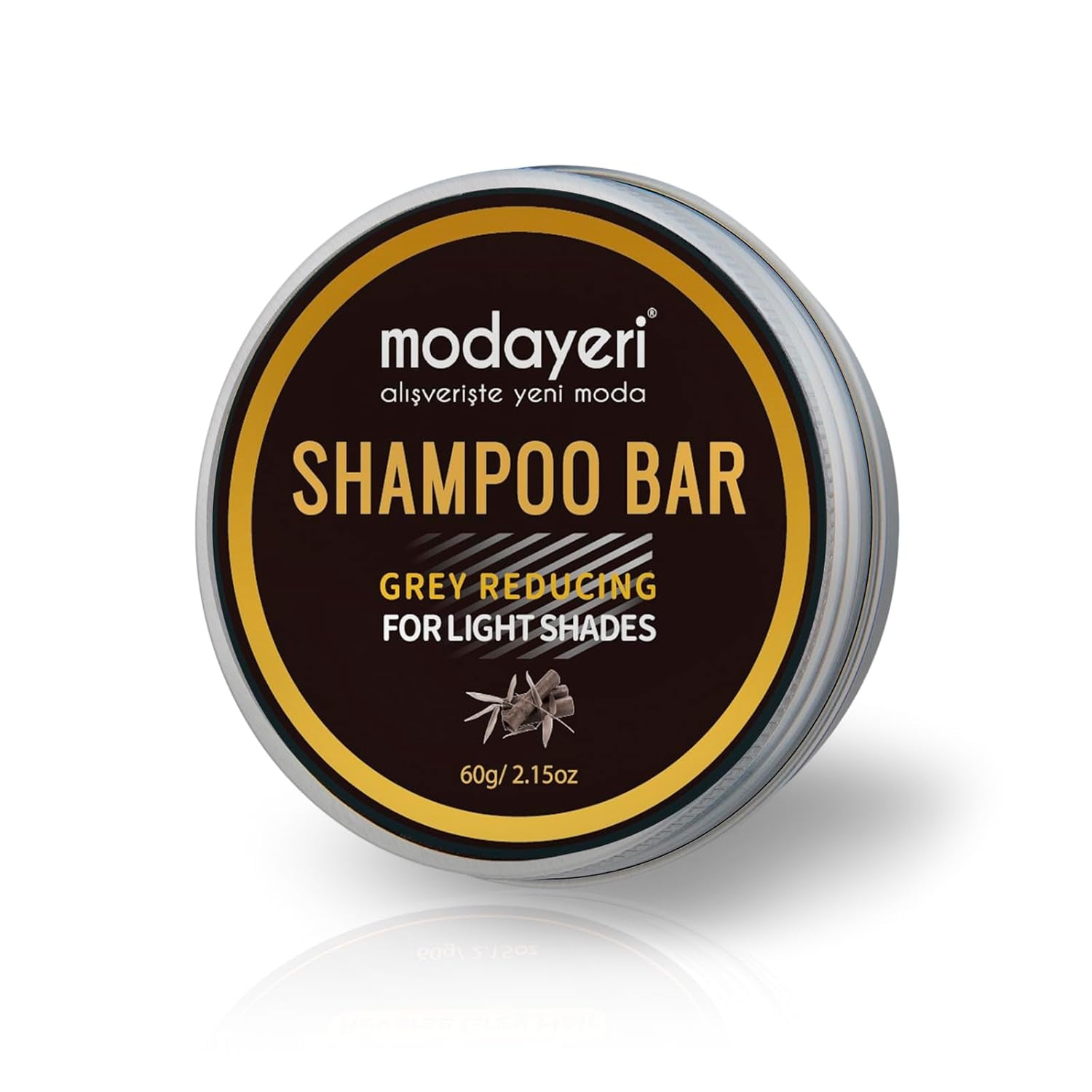 Grey Hair Restoring Solid Shampoo Bar - Bamboo Charcoal Special Treatment to Naturally Darken Gray and White Hair