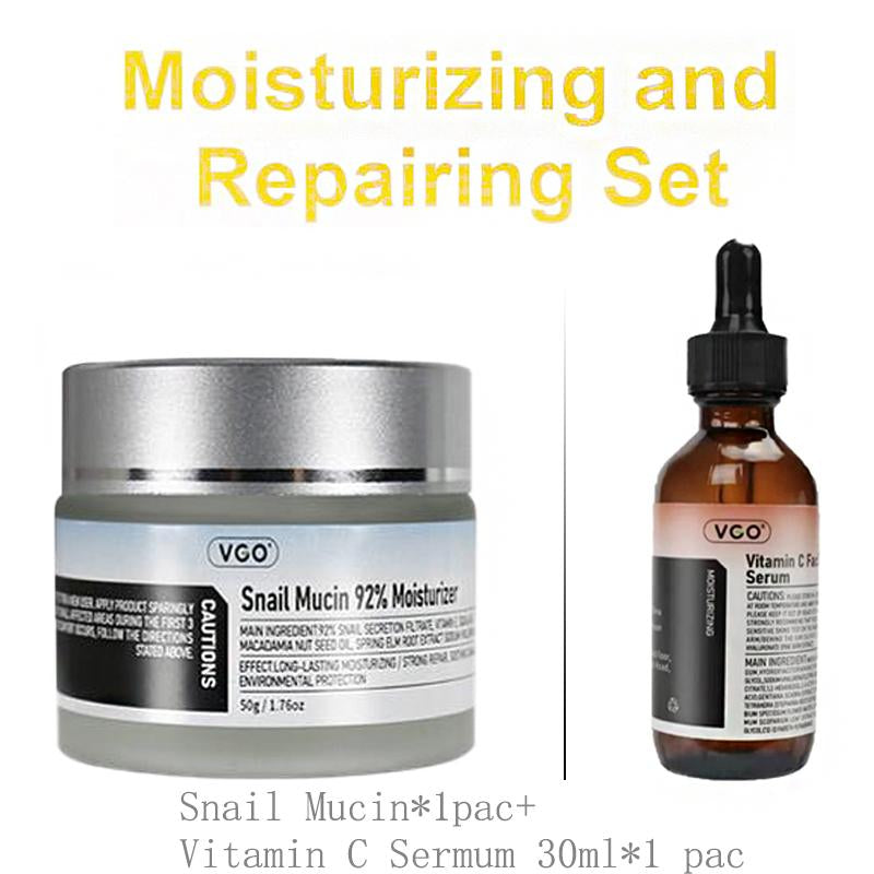 Snail  Moisturizer and Vitamin C Facial Serum 