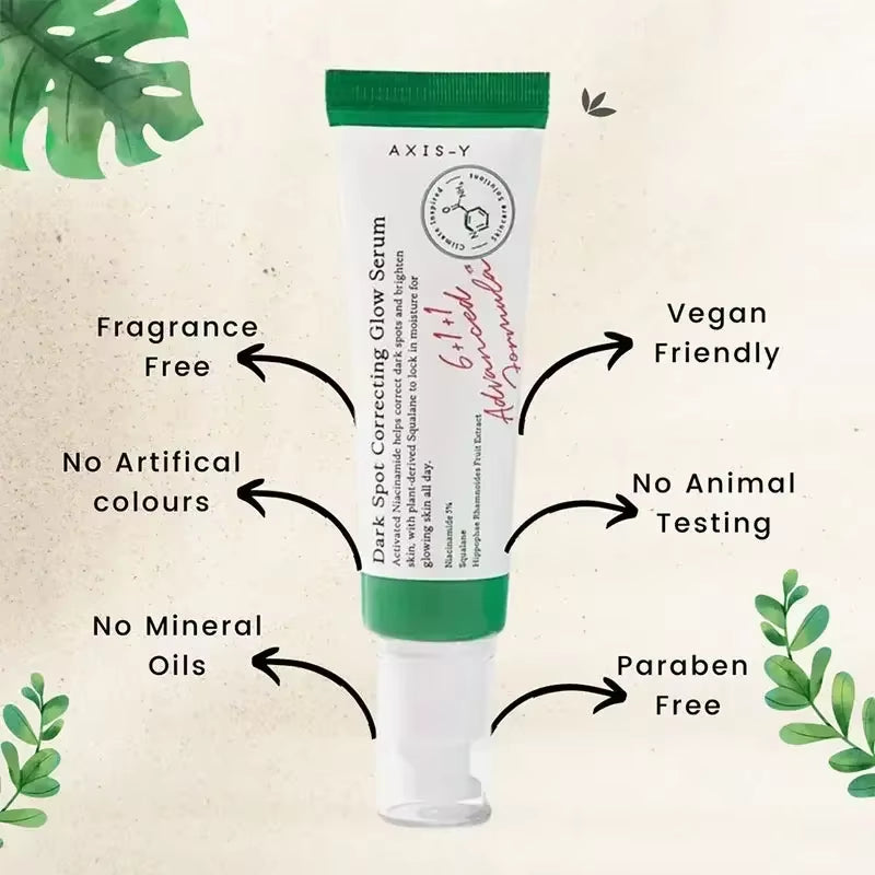 AXIS-Y Dark Spot Correcting Glow Serum 5% Niacinamide Face Dark Spot Remover - Korean Vegan Skincare