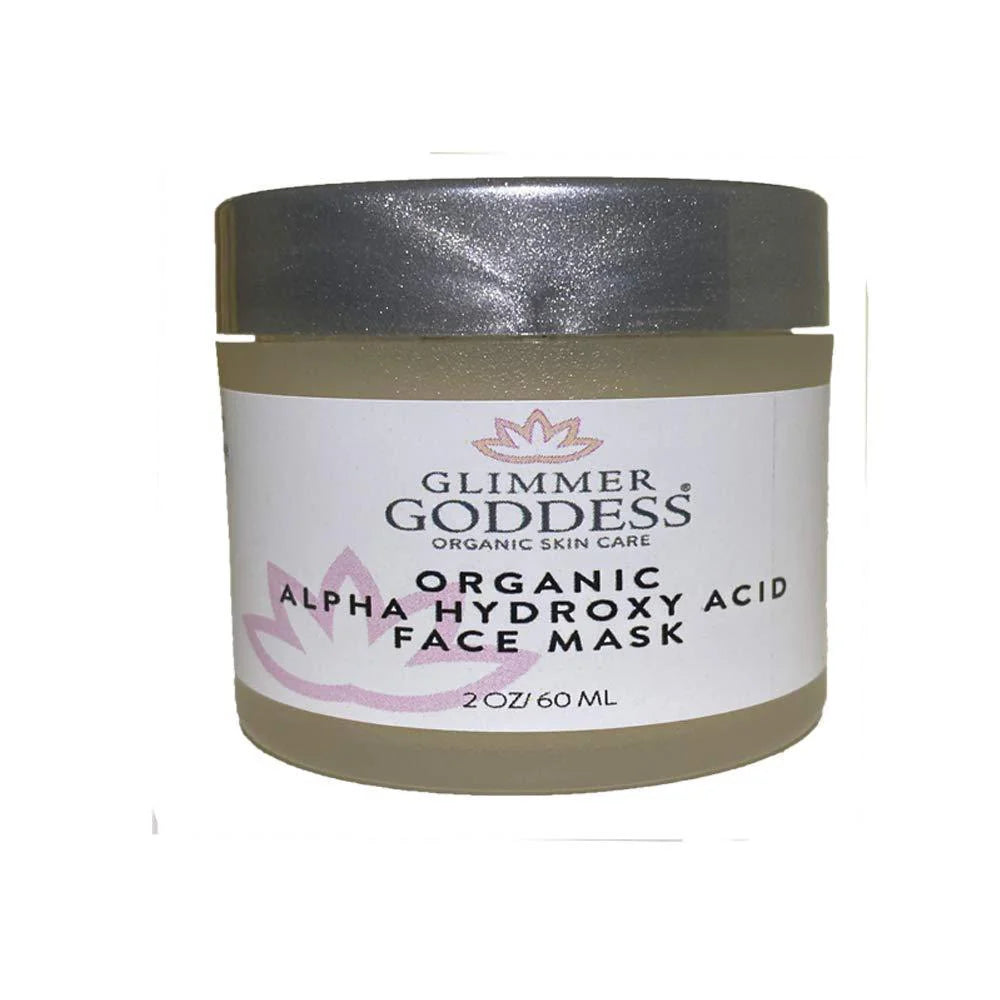 glimmer goddess organic Alpha Hydroxy Acid face mask Hyaluronic Acid 