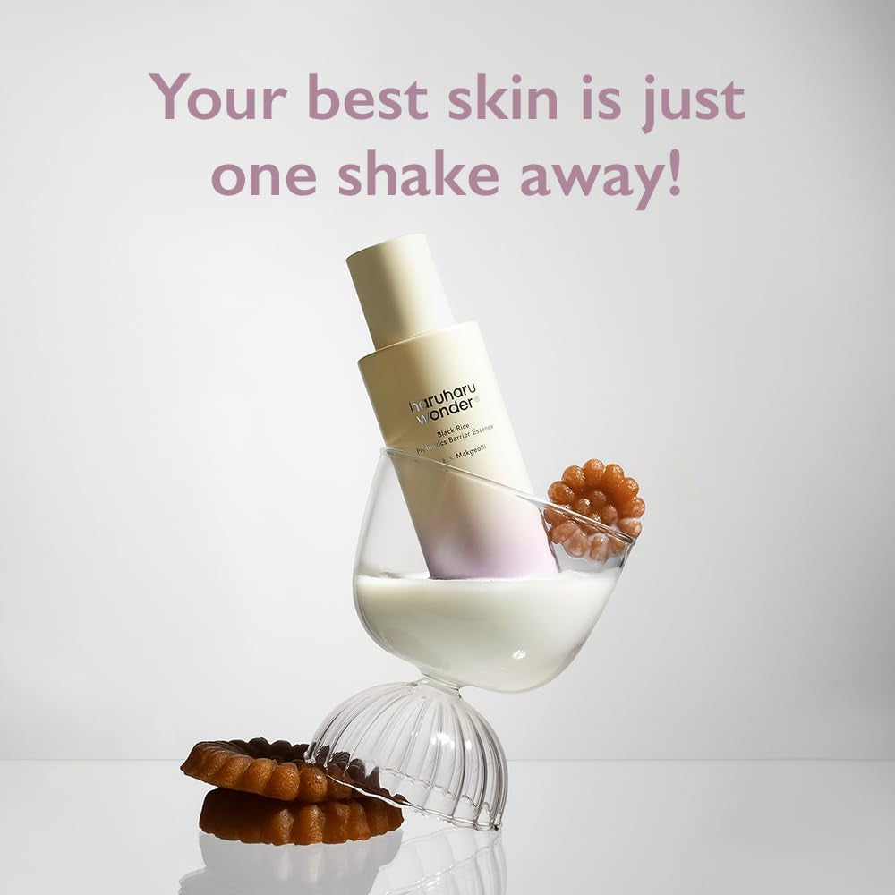 Wonder Black Rice Probiotics Barrier Essence, Essence Toner to Strengthen Skin Barrier with Ceramides, Fermented Ingredients, Milky Essence, Moisturizing, Plumping