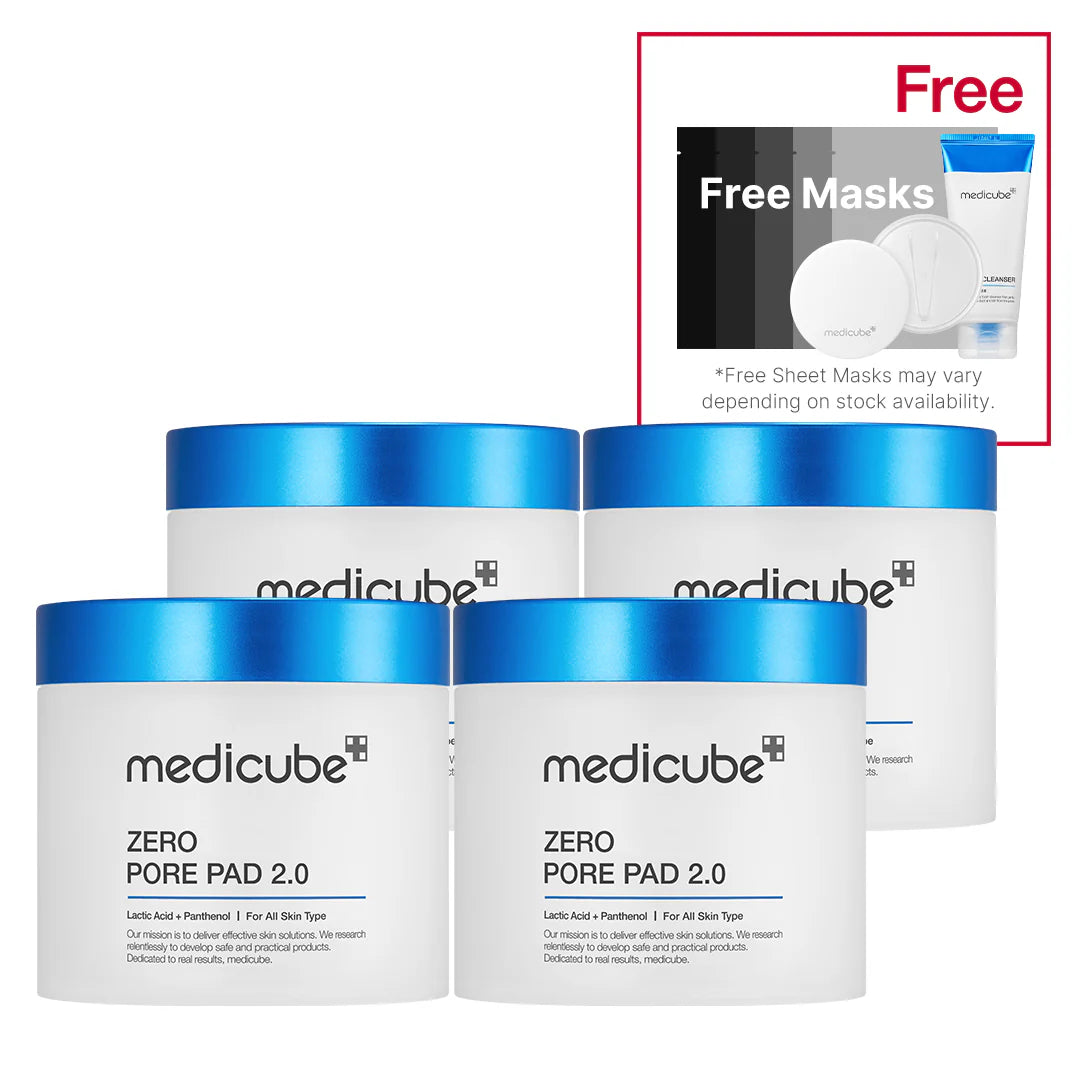 Medicube Zero Pore Pads 2.0, Dual-Textured Facial Toner Pads for Exfoliation and Pore Care