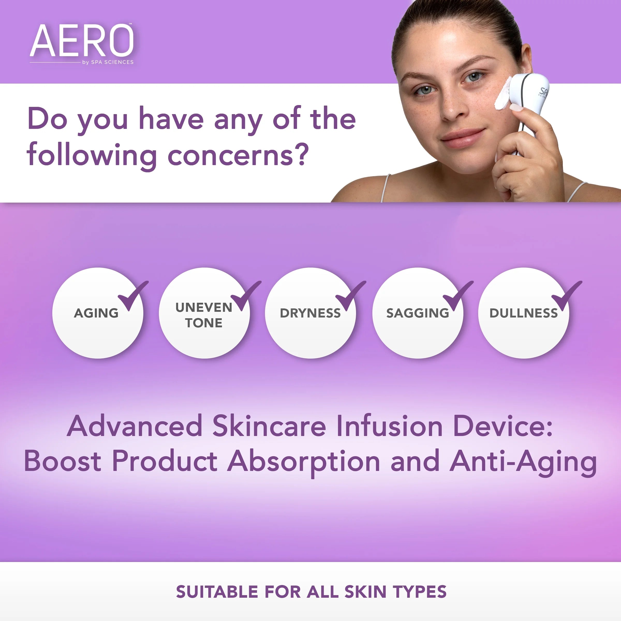 AERO, 3-In-1 Skincare Infusion Device for Anti-Aging and Maximum Skincare Absorption