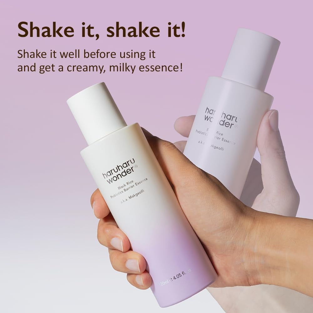 Wonder Black Rice Probiotics Barrier Essence, Essence Toner to Strengthen Skin Barrier with Ceramides, Fermented Ingredients, Milky Essence, Moisturizing, Plumping