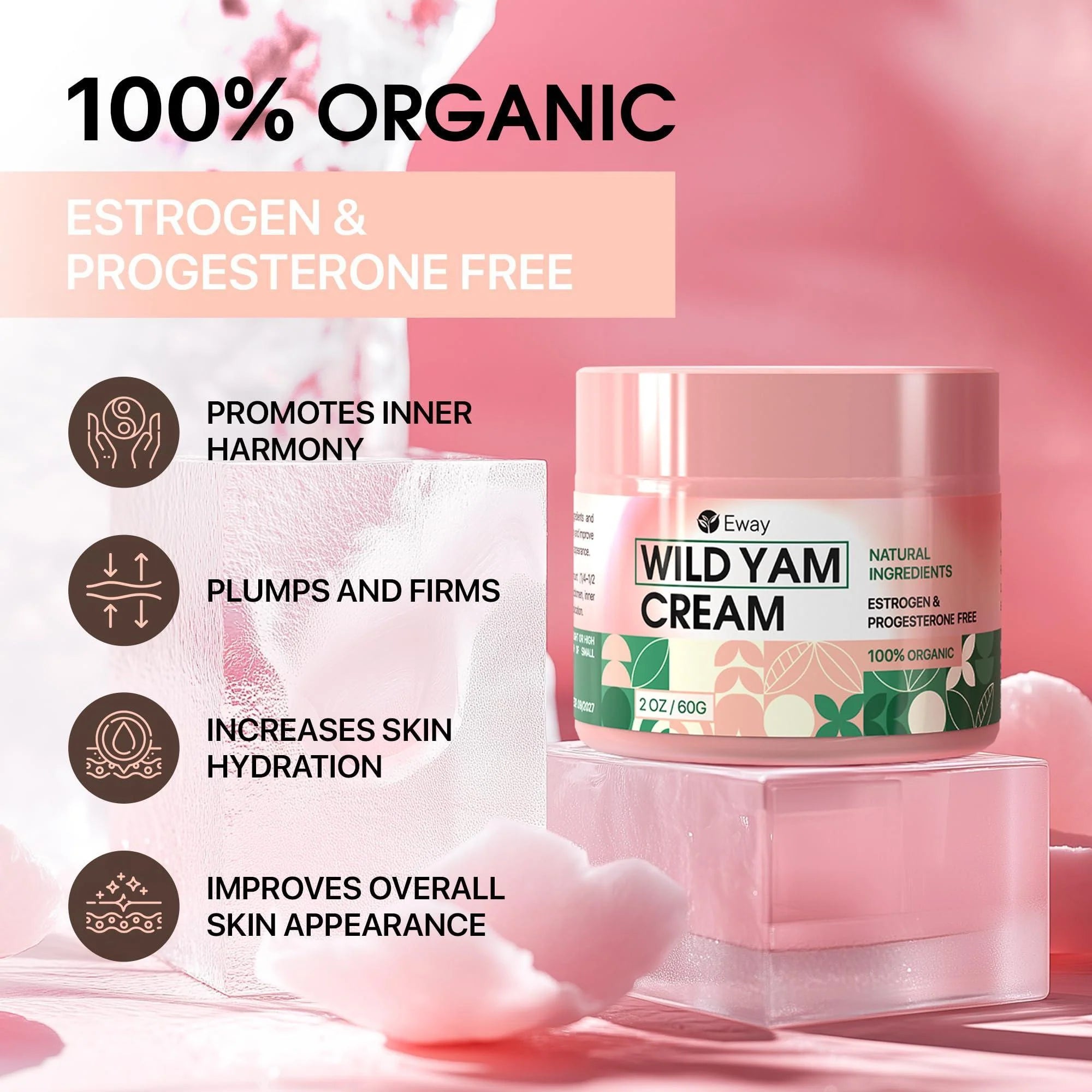 Wild Yam Cream for Hormone Balance Deep Moisturizing Hormone Support