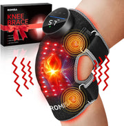 Red Light Therapy Knee Brace&Vibration Knee Massage for Pain Relief, Rechargeable Infrared Light Therapy Device for Knee/Elbow/Shoulder Faster Recovery