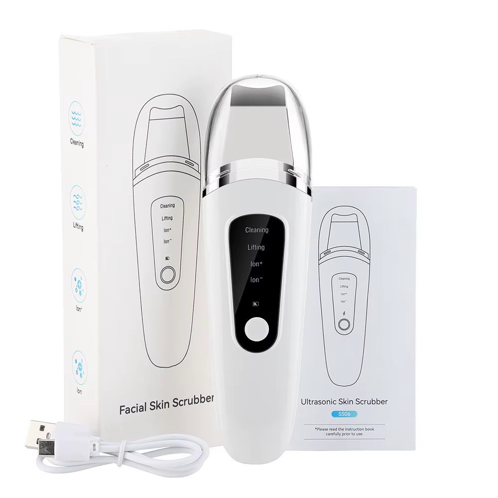 Ultrasonic Skin Scrubber Facial Skin Exfoliator Scraper and Pore Cleaner Facial Deep Cleansing