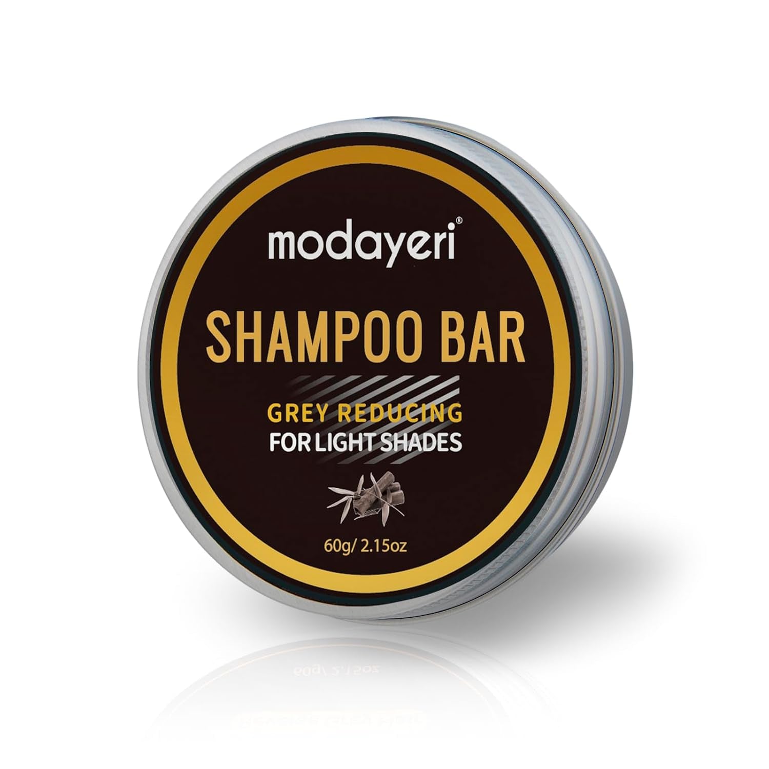 Grey Hair Restoring Solid Shampoo Bar - Bamboo Charcoal Special Treatment to Naturally Darken Gray and White Hair
