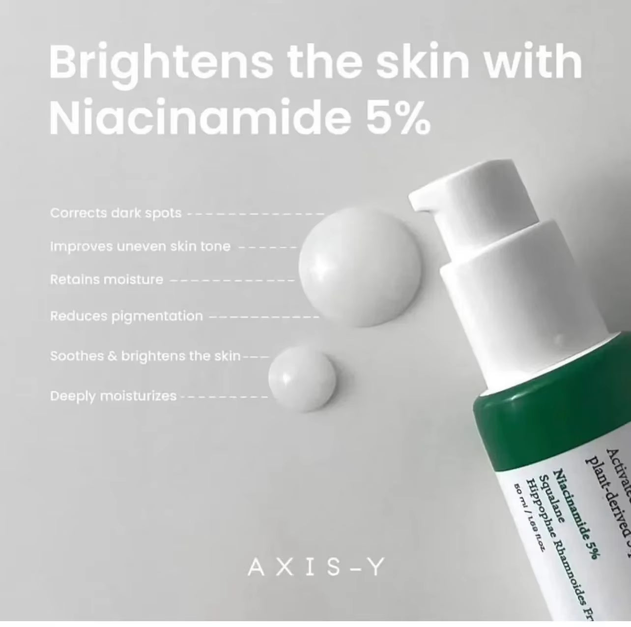 AXIS-Y Dark Spot Correcting Glow Serum 5% Niacinamide Face Dark Spot Remover - Korean Vegan Skincare