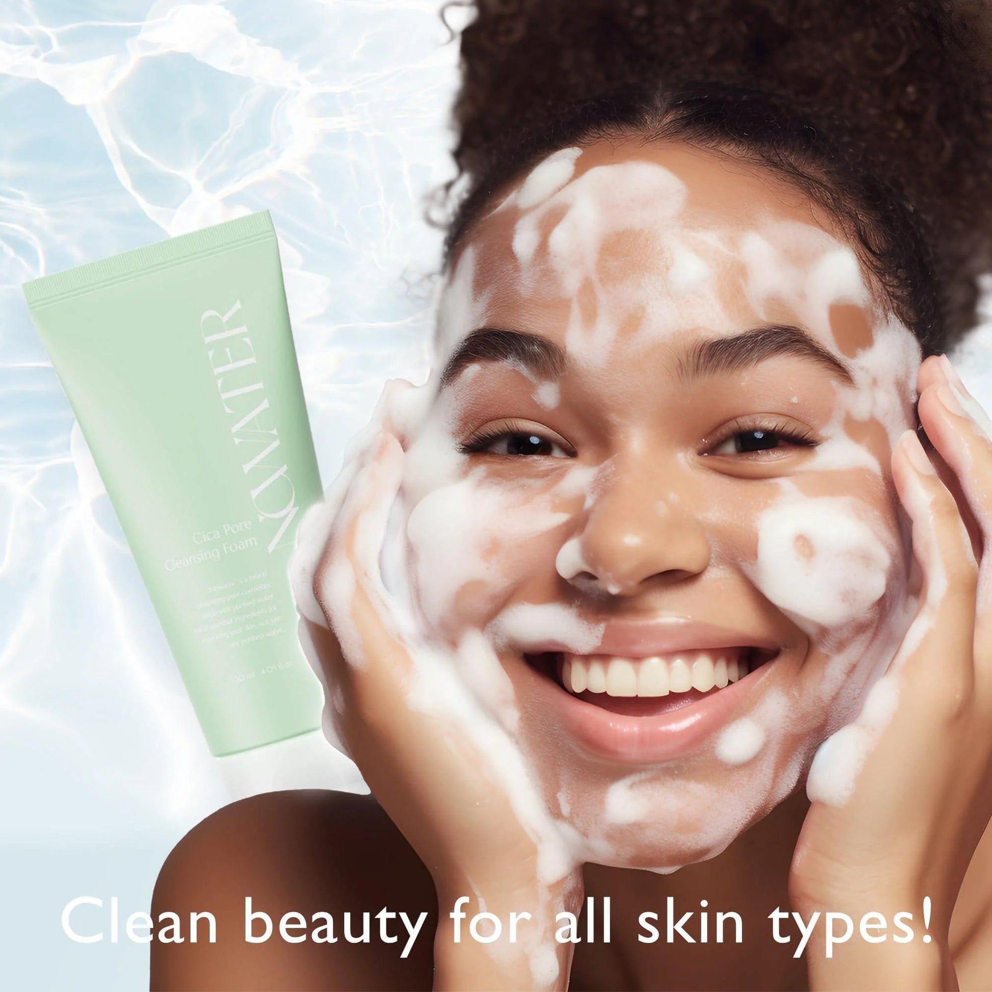 NOWATER Cica Pore Cleansing Foam Sebum Control Hyaluronic Acid Aloe