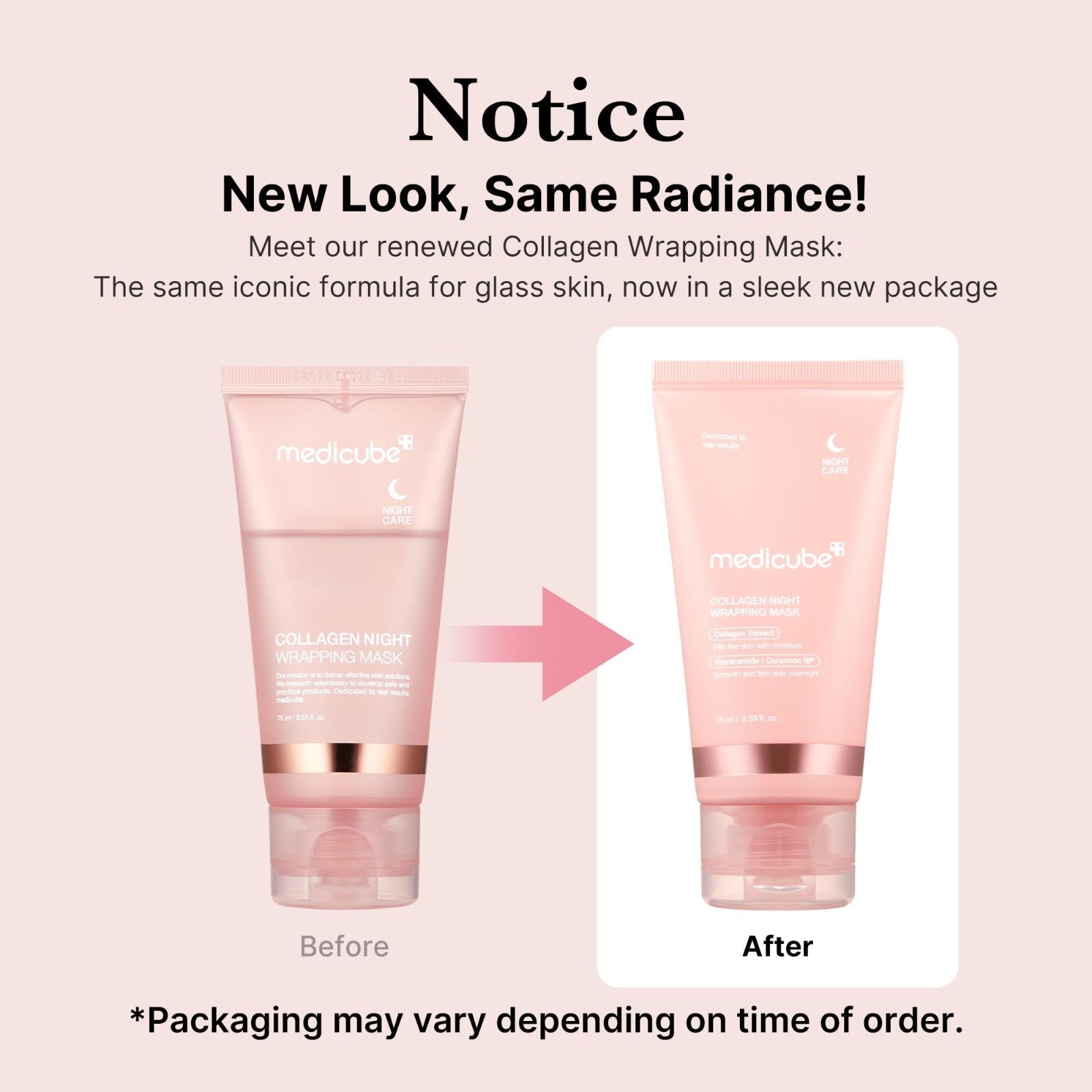 Medicube Collagen Overnight Wrapping Peel off Facial Mask Pack - Elasticity & Hydration care