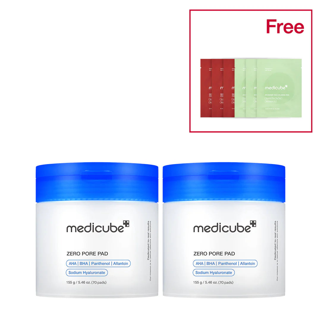 Medicube Zero Pore Pads 2.0, Dual-Textured Facial Toner Pads for Exfoliation and Pore Care