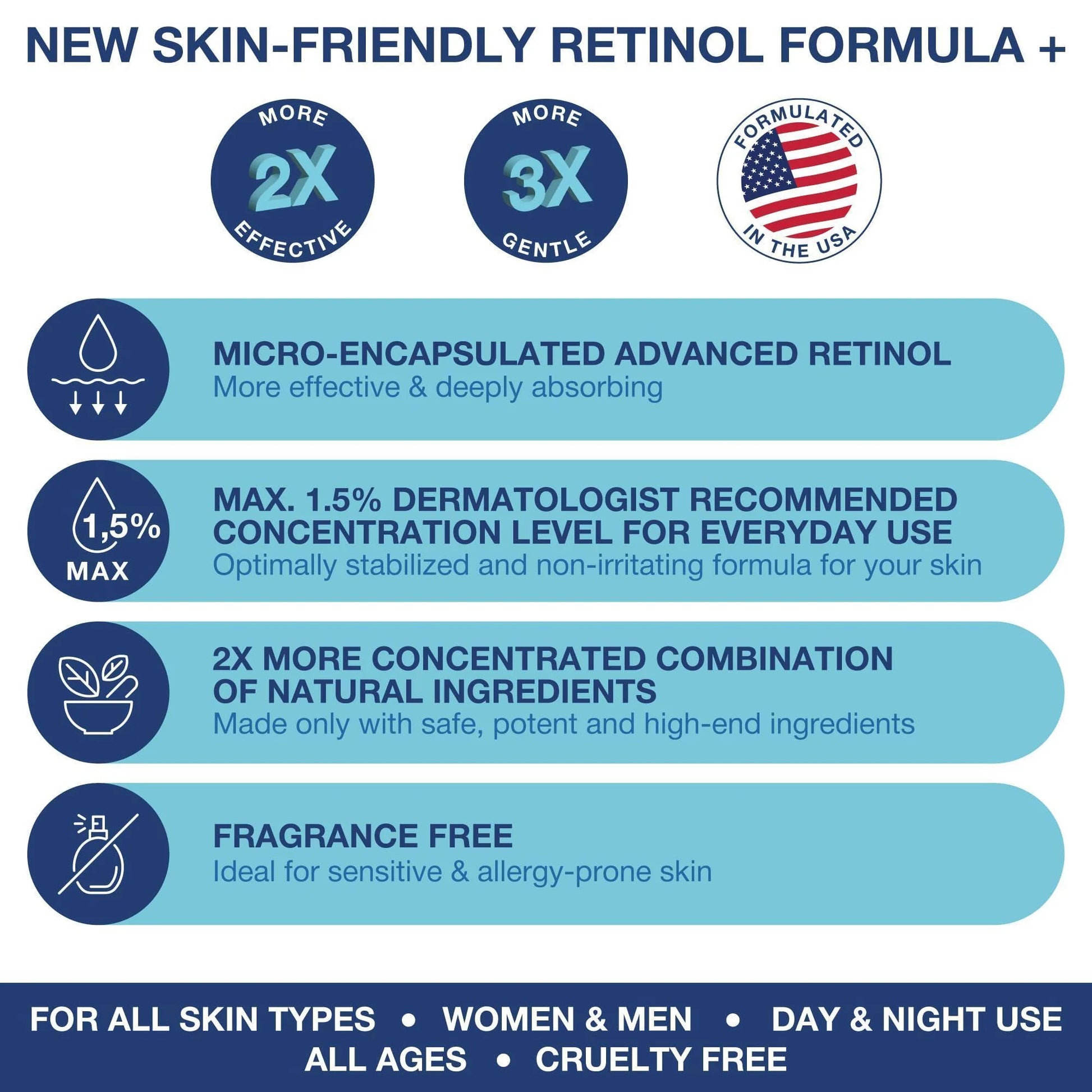 Retinol Pro Collagen Face Cream with Hyaluronic Acid Hydrating Firming Cream