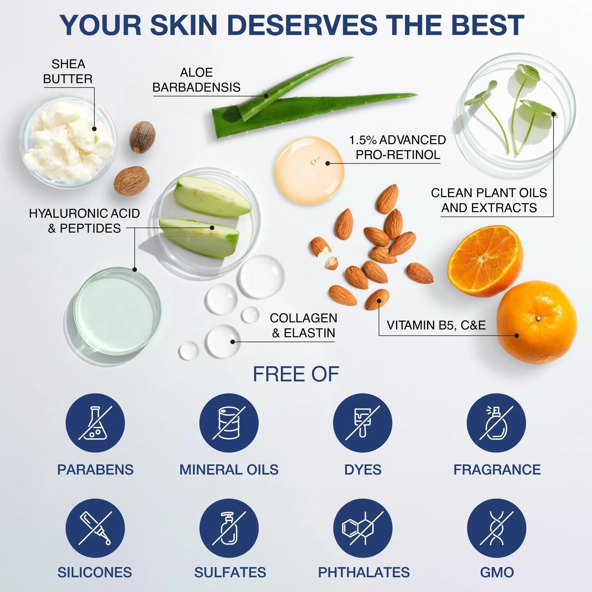 Retinol Pro Collagen Face Cream with Hyaluronic Acid Hydrating Firming Cream