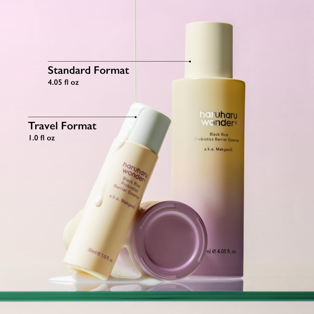Wonder Black Rice Probiotics Barrier Essence, Essence Toner to Strengthen Skin Barrier with Ceramides, Fermented Ingredients, Milky Essence, Moisturizing, Plumping