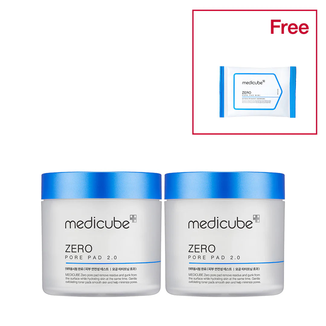 Medicube Zero Pore Pads 2.0, Dual-Textured Facial Toner Pads for Exfoliation and Pore Care