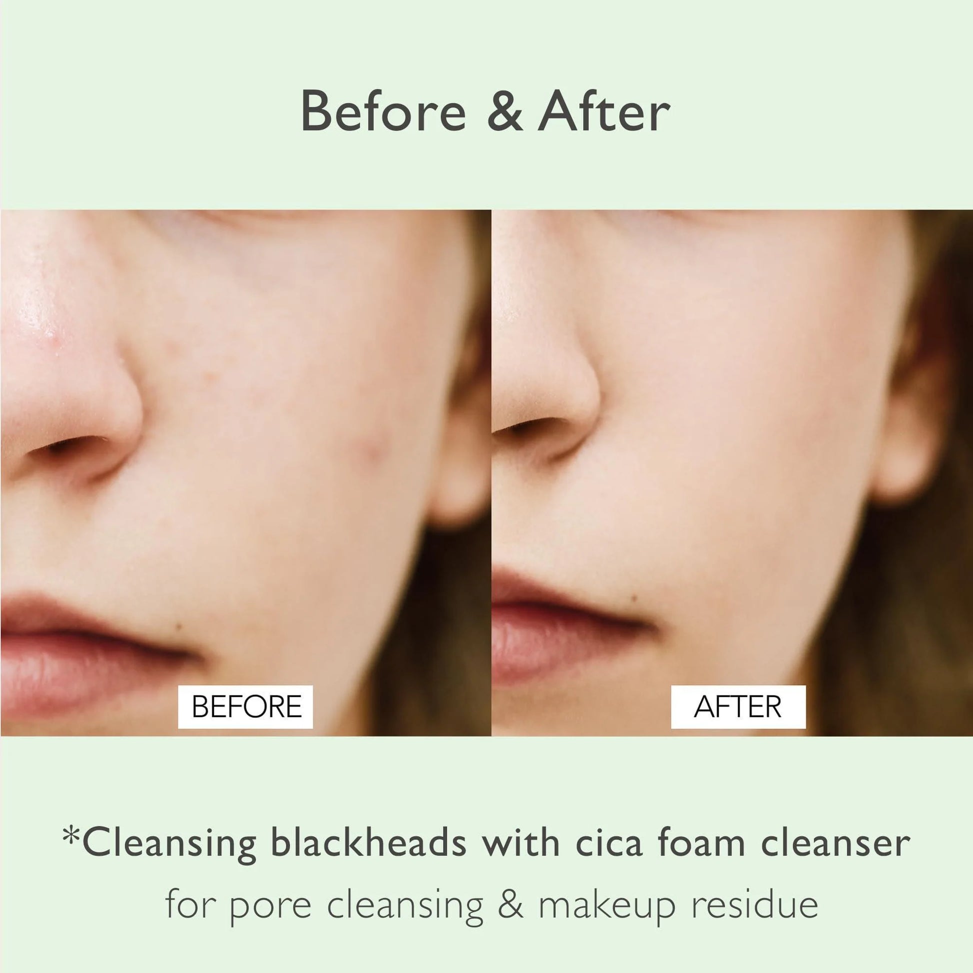 NOWATER Cica Pore Cleansing Foam Sebum Control Hyaluronic Acid Aloe