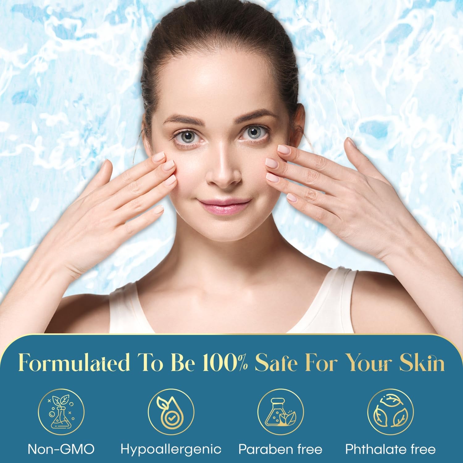 Hyaluronic Acid & Collagen Wrinkle Reducing Serum - Deep Hydration, Plumps & Smooths Skin - Dermatologist Tested, Clean Beauty, Korean Skin Care